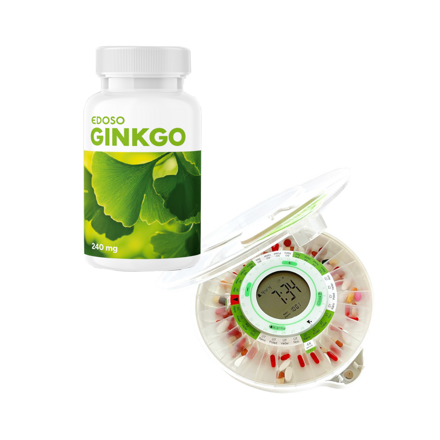 Ginkgo Biloba EDOSO 240 mg, 60 tablet + Smart Automatický Dávkovač Léků DoseControl